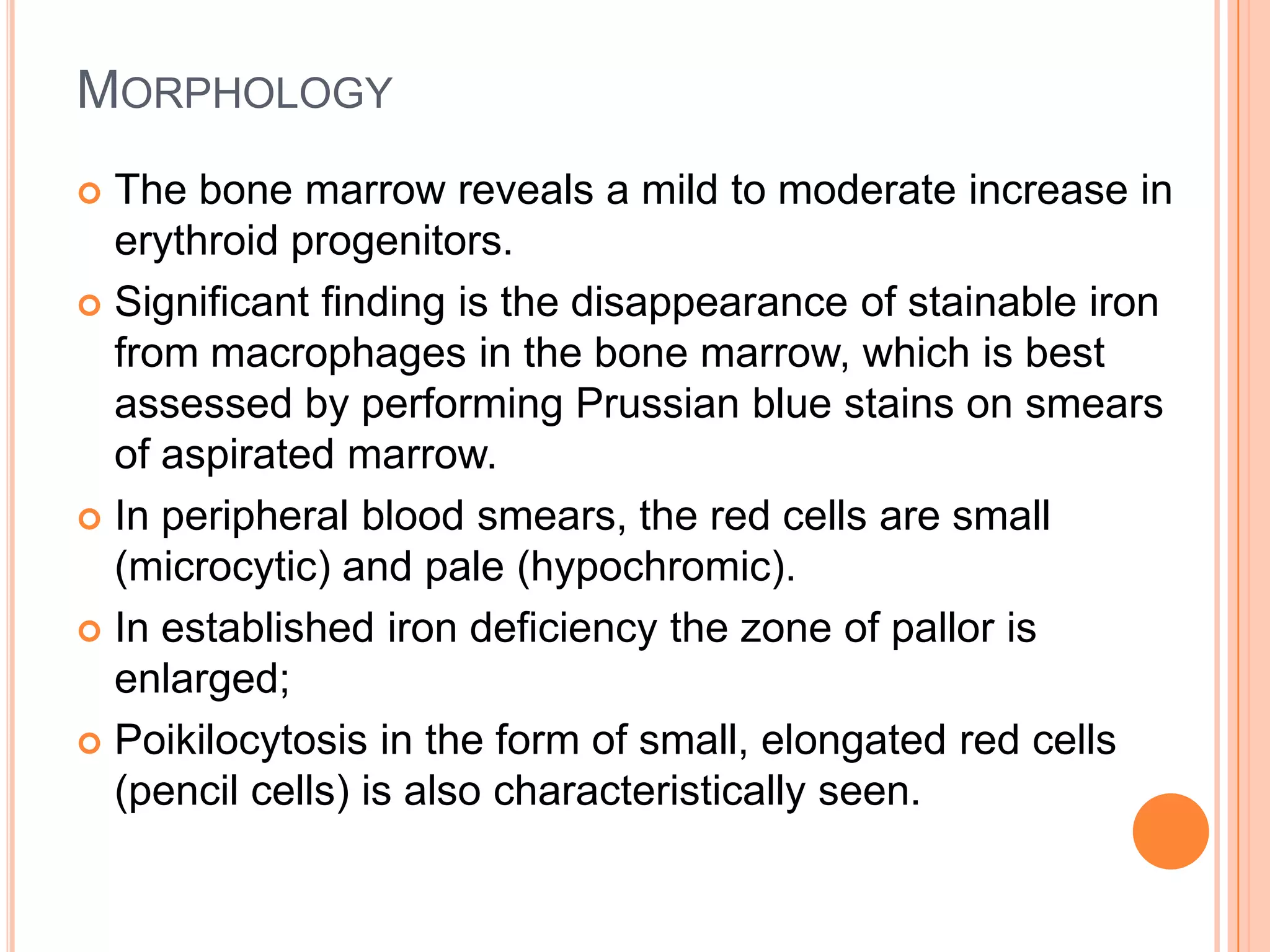 Iron metabolism, iron deficiency