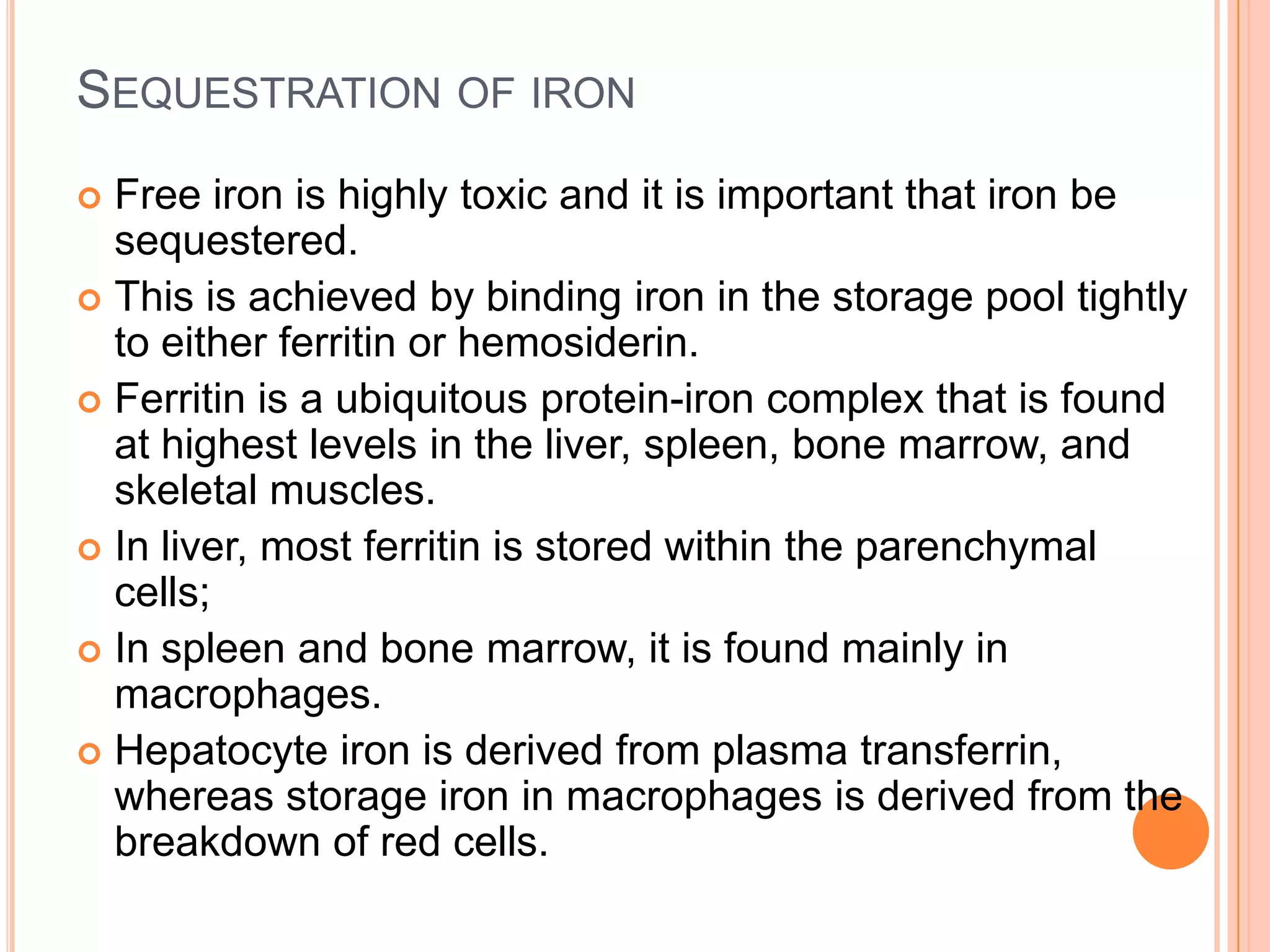 Iron metabolism, iron deficiency