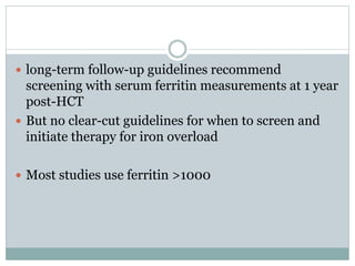 Iron overload in BMT | PPTX
