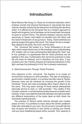 Introduction



                      Introduction

Bone Marrow Nei Kung is a Taoist art of internal cultivation which
emp...