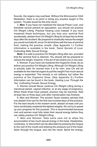 Chi Weight Lifting


Sounds, the organs may overheat. Without the Microcosmic Orbit
Meditation, there is no point in doing...