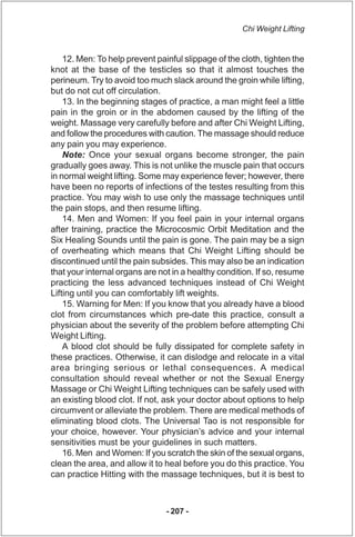 Chi Weight Lifting


    12. Men: To help prevent painful slippage of the cloth, tighten the
knot at the base of the testi...