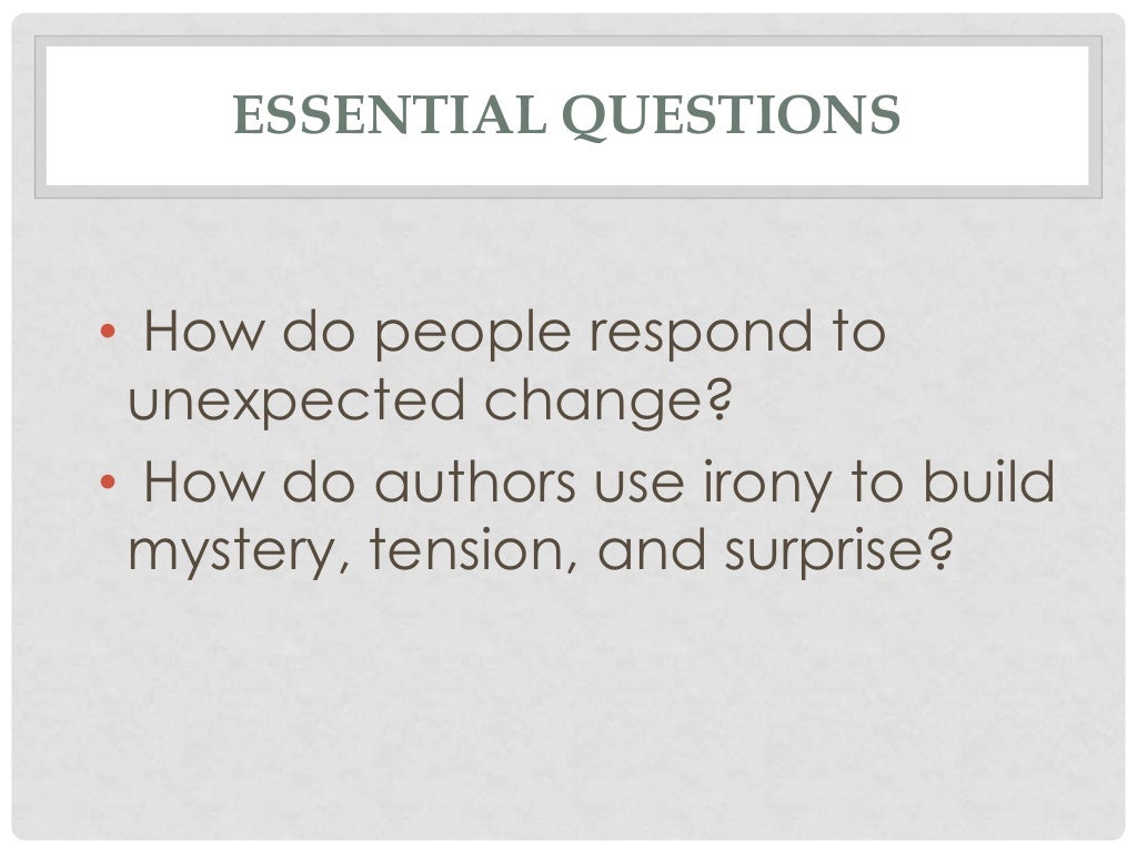 Irony and lamb to the slaughter intro lesson