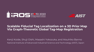 Scalable Fiducial Tag Localization on a 3D Prior Map
Via Graph-Theoretic Global Tag-Map Registration
Kenji Koide, Shuji Oishi, Masashi Yokozuka, and Atsuhiko Banno
National Institute of Advanced Industrial Science and Technology (AIST), Japan
 