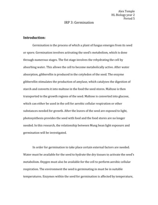 Lab Report Example Biology
