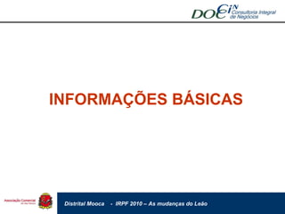 INFORMAÇÕES BÁSICAS 