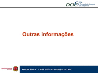 Outras informações 