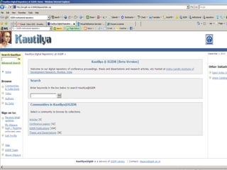 Open Archives and IRs Seminar 02/12/2010 