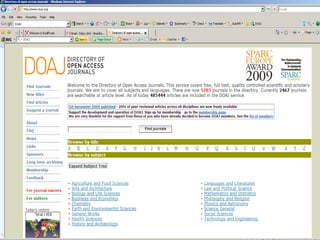 Open Archives and IRs Seminar 02/12/2010 