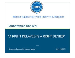 Human rights in international relations & liberalism | PDF