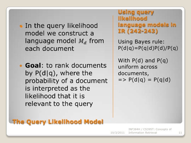 Language Models for Information Retrieval