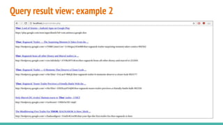 Query result view: example 2
 