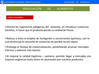 1957 Primera irradiación con fines comerciales en Alemania.