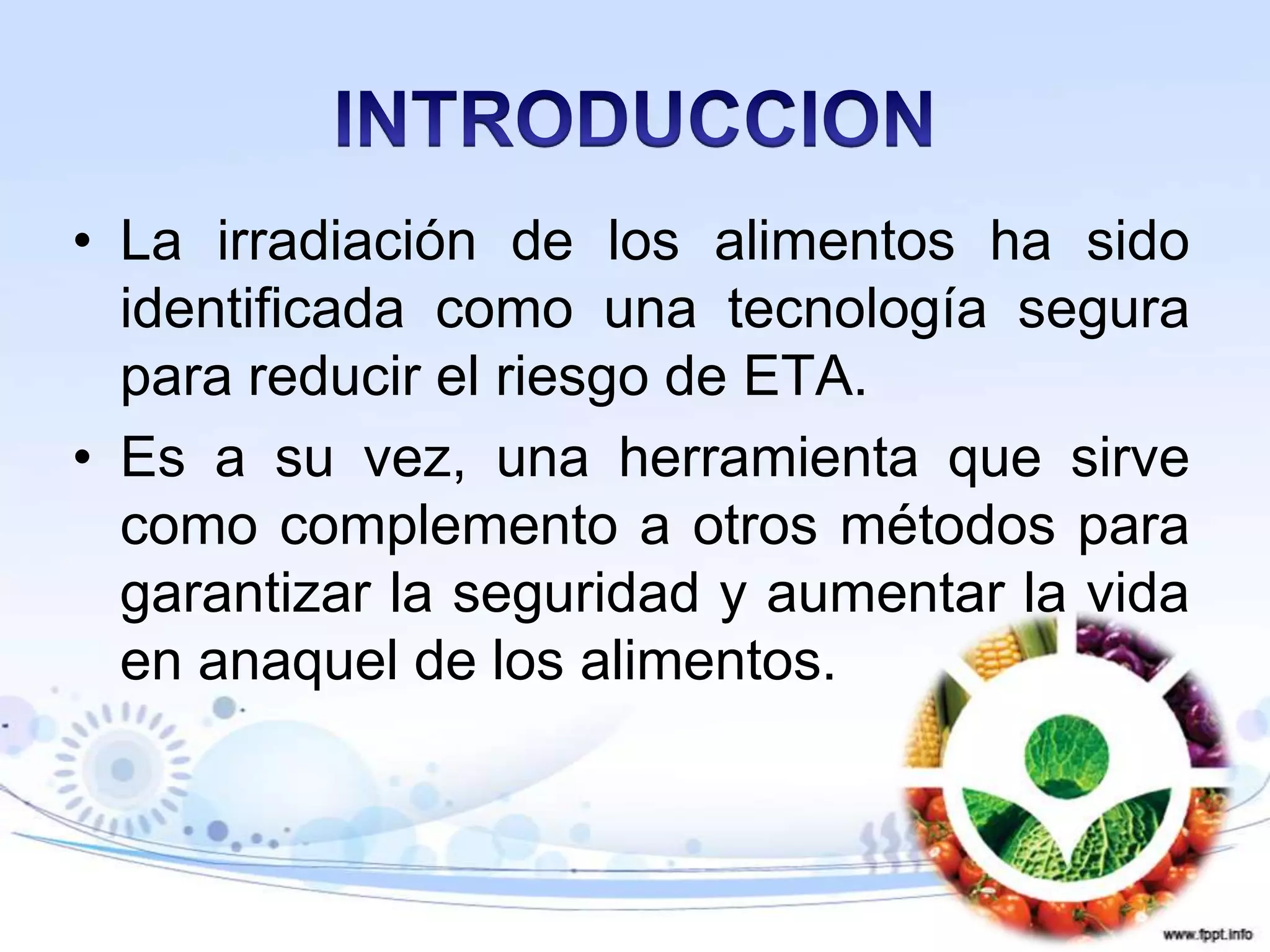 Irradiacion de alimentos | PPTX | Chemistry | Science