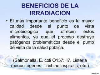 Irradiacion de alimentos | PPTX