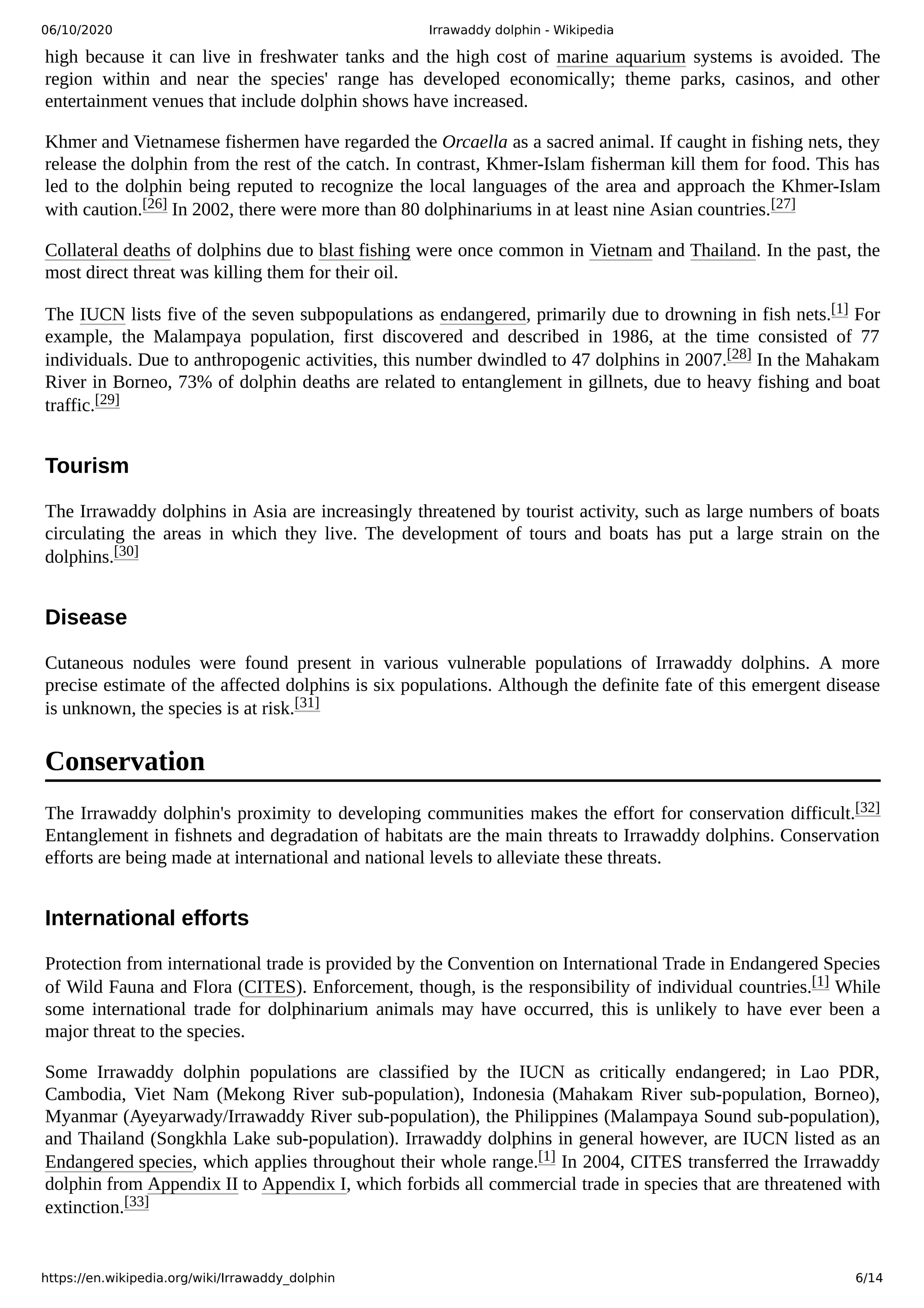 Dwindle Image Example Irrawaddy dolphin : Notes | PDF