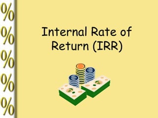 Internal Rate of
Return (IRR)
 