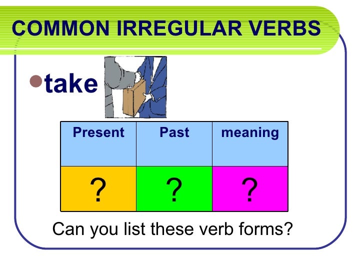 Irregular verbs