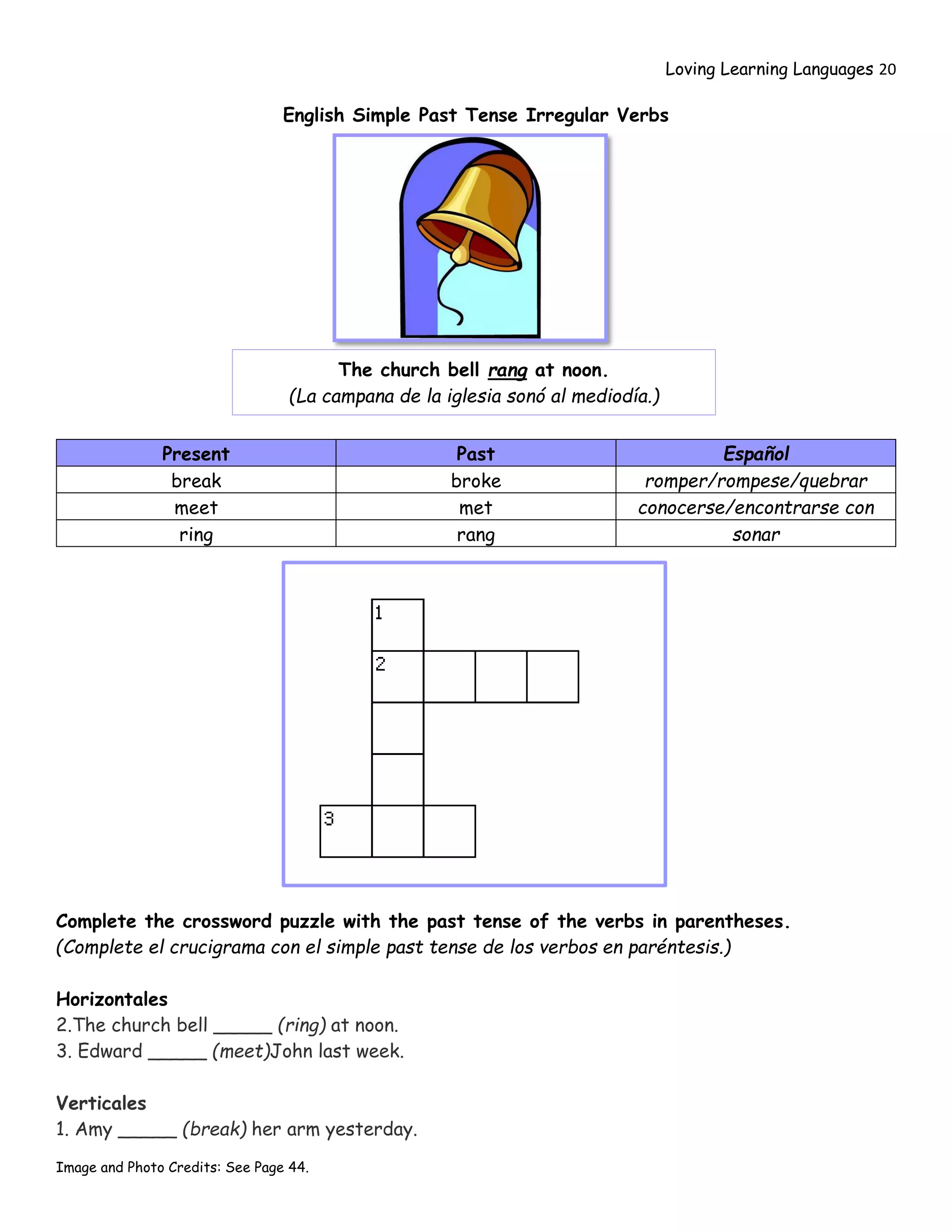 Inglés Para Hispanoblantes: English Simple Past Tense Irregular Verbs | PDF