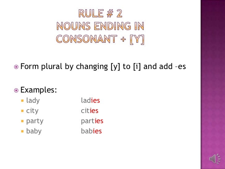 irregular plural nouns plural form of lady