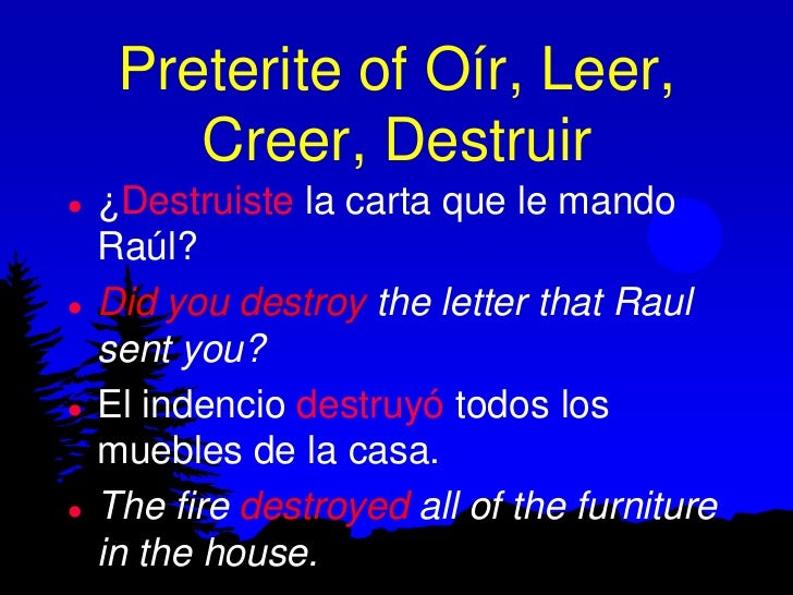 Irregular Preterite Verbs