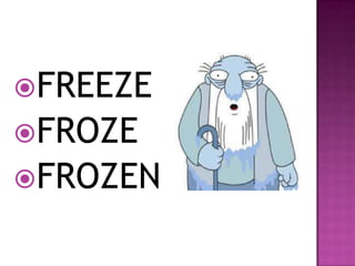 FREEZE
FROZE
FROZEN
 