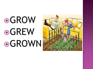 GROW
GREW
GROWN
 