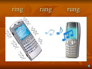 Ring Rang Rung Set Irregular verb presentation | PPT