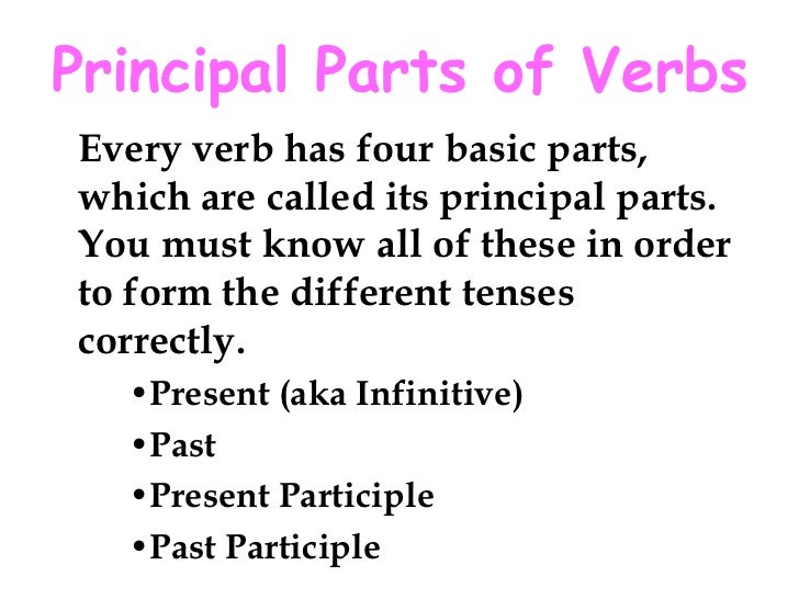 Build forms of verb