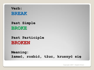 Irregular verbs | PDF