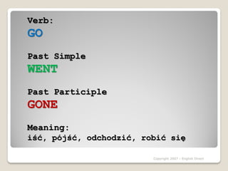 Irregular verbs | PDF