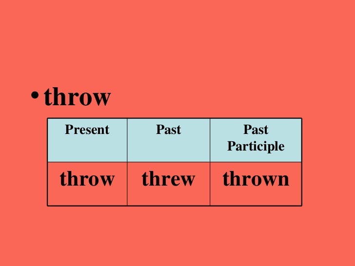 Past Participle For Throws