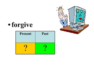 forgive ? ? ? Past Participle Past Present 