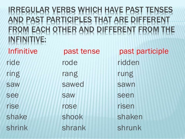 Irregular Verbs
