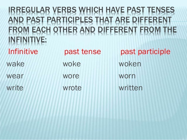 Irregular Verbs