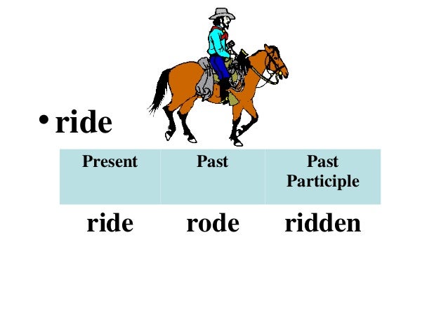 What Is The Past Tense Of Ride Irregular verbs grammar