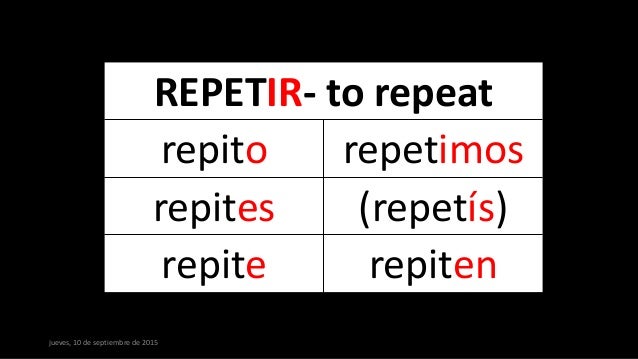 Ht Repetir Is Repite A Verb? _ What is a verb? – BDIV