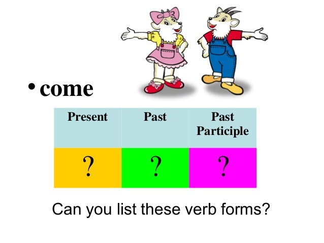 Irregular verbs