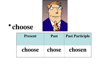 Chose Irregular Verbs in English (With Pictures) | PPT