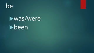 be
was/were
been
 