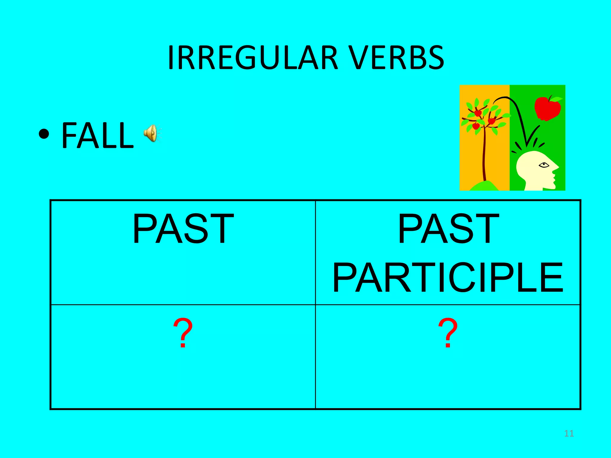 11IRREGULAR VERBSFALL