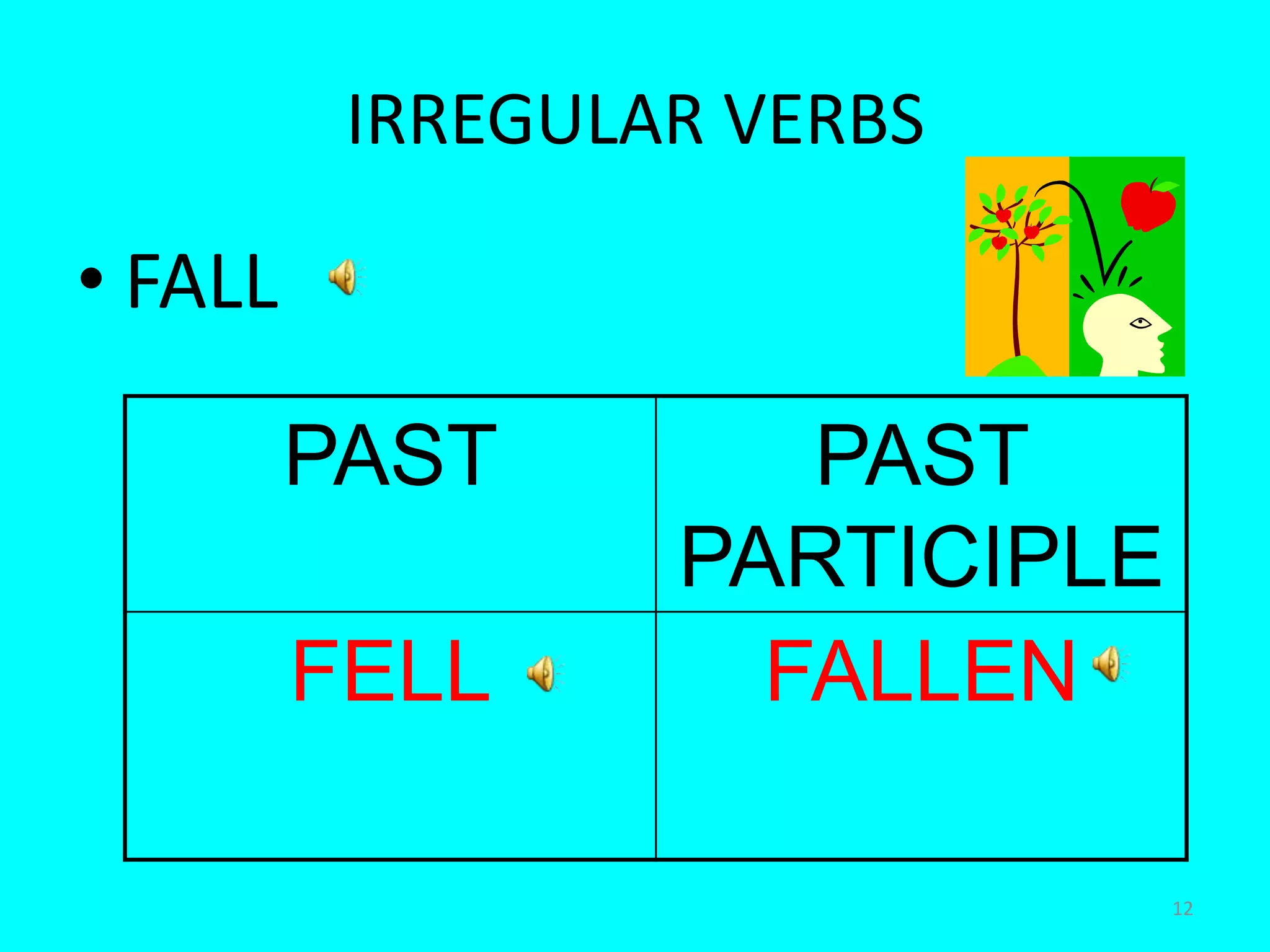 12IRREGULAR VERBSFALL