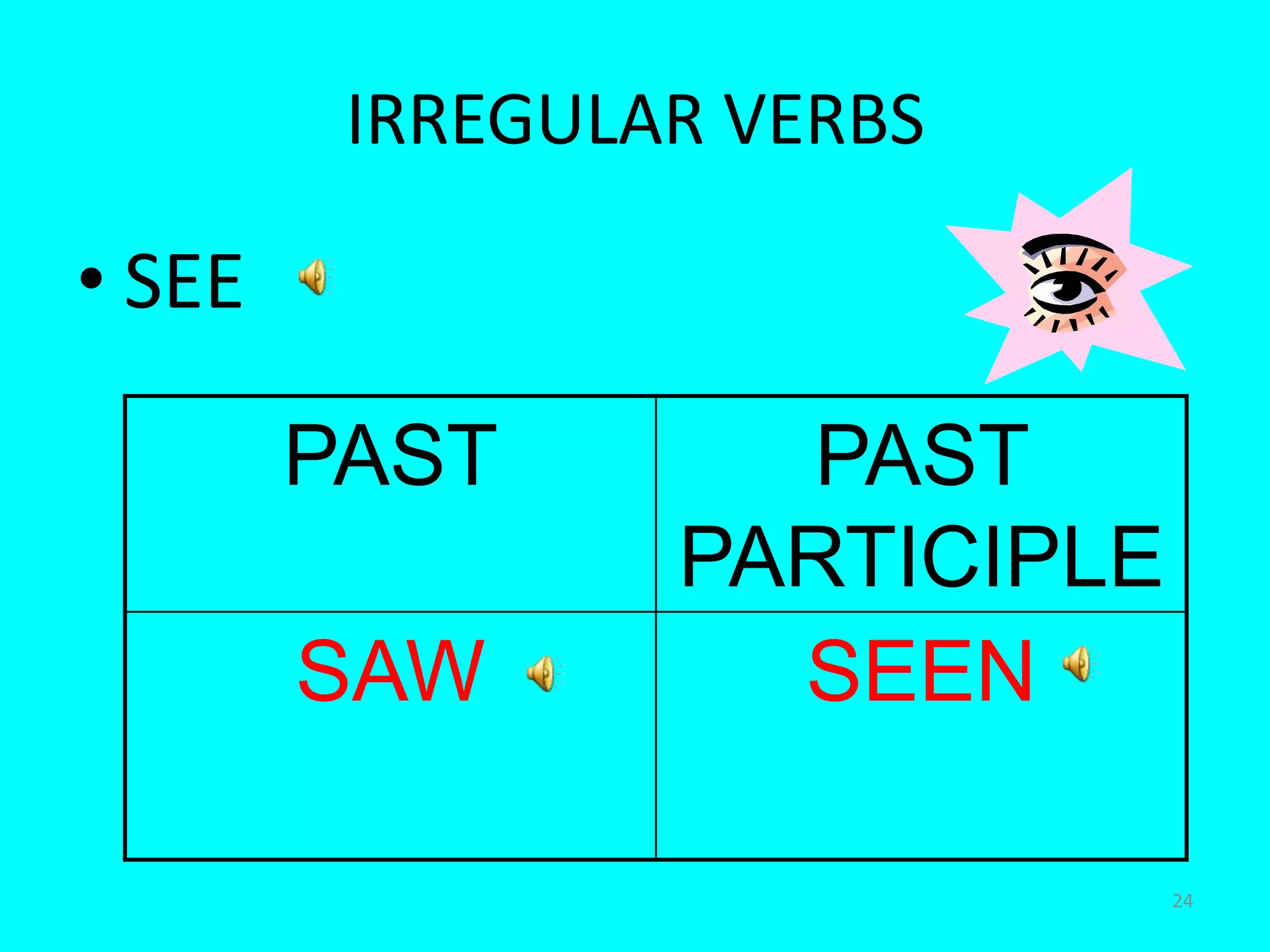 24IRREGULAR VERBSSEE
