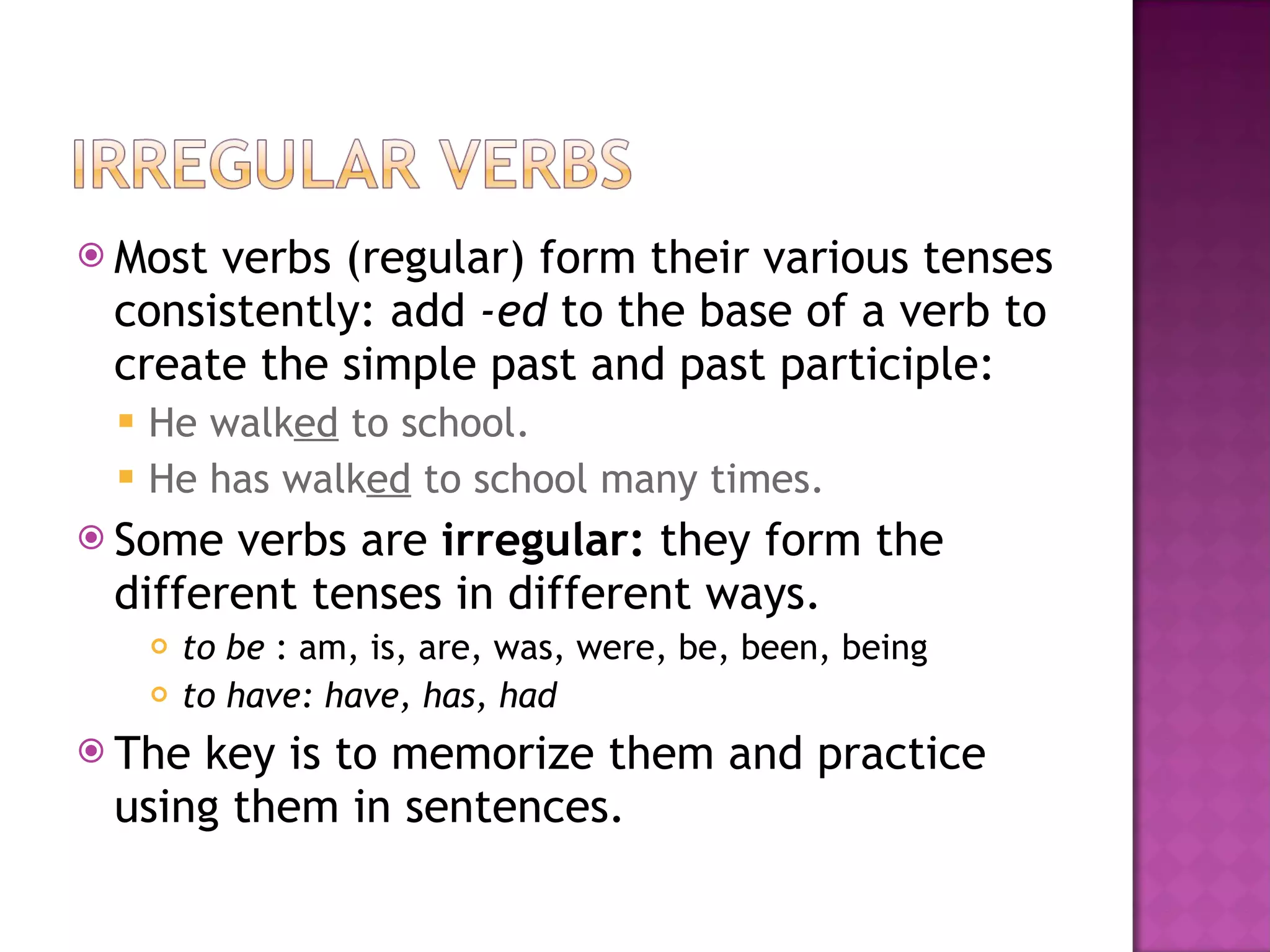Irregular Verbs | PPT