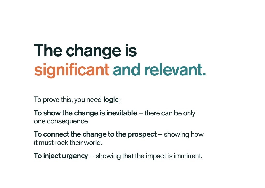 The change is significant and