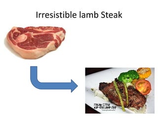 Irresistible lamb Steak
 