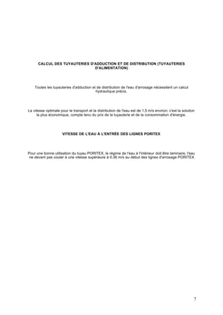 Catalogue Poritex informations générales.