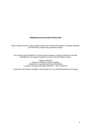 Catalogue Poritex informations générales.