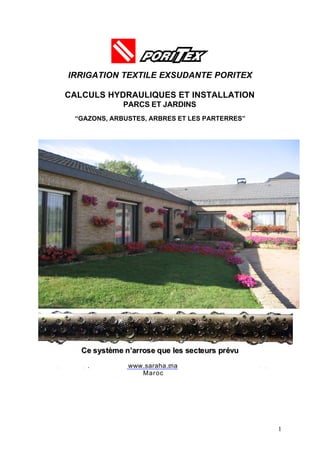 Catalogue Poritex informations générales.