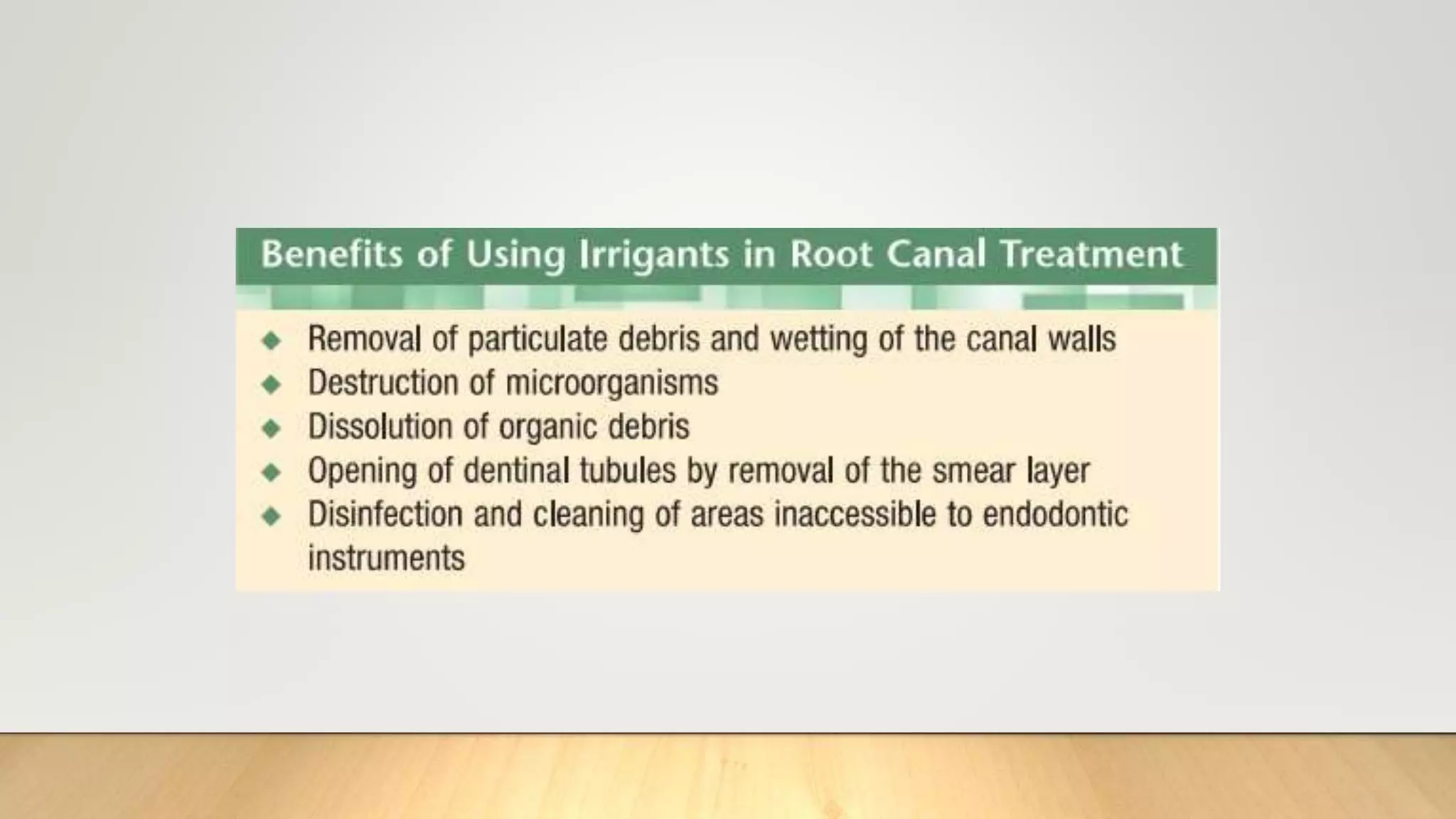 Root Canal Irrigation During Endodontic Treatment PPT